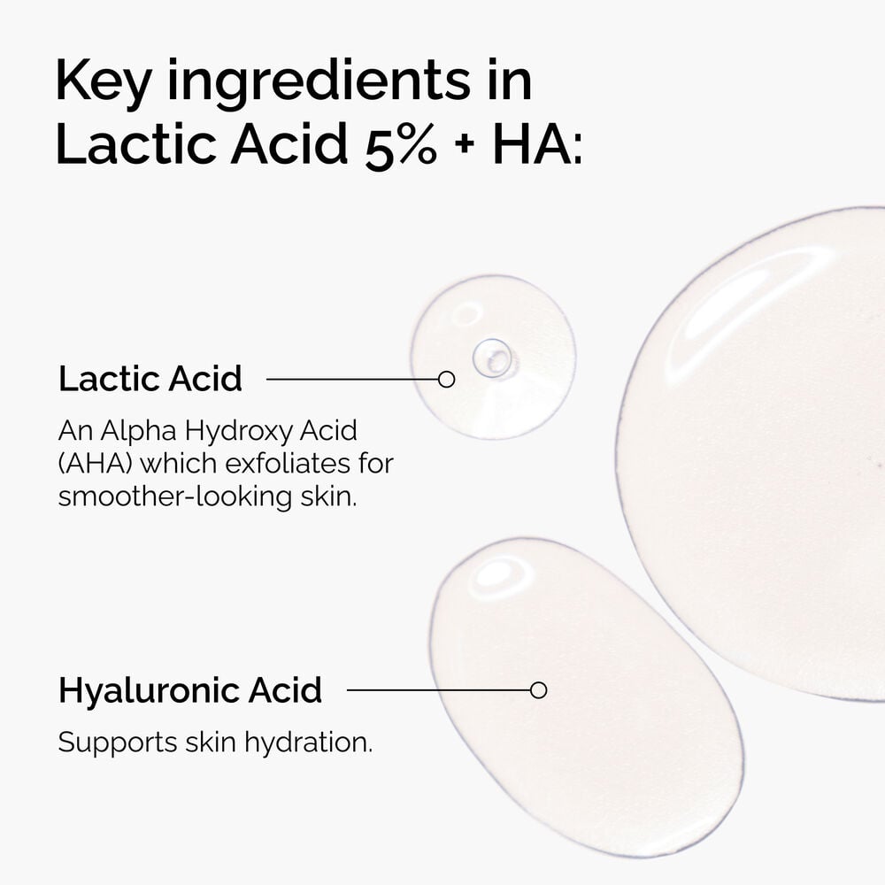 Lactic Acid 5% + HA Mild Exfoliator to Reveal Smoother Skin - Image 3